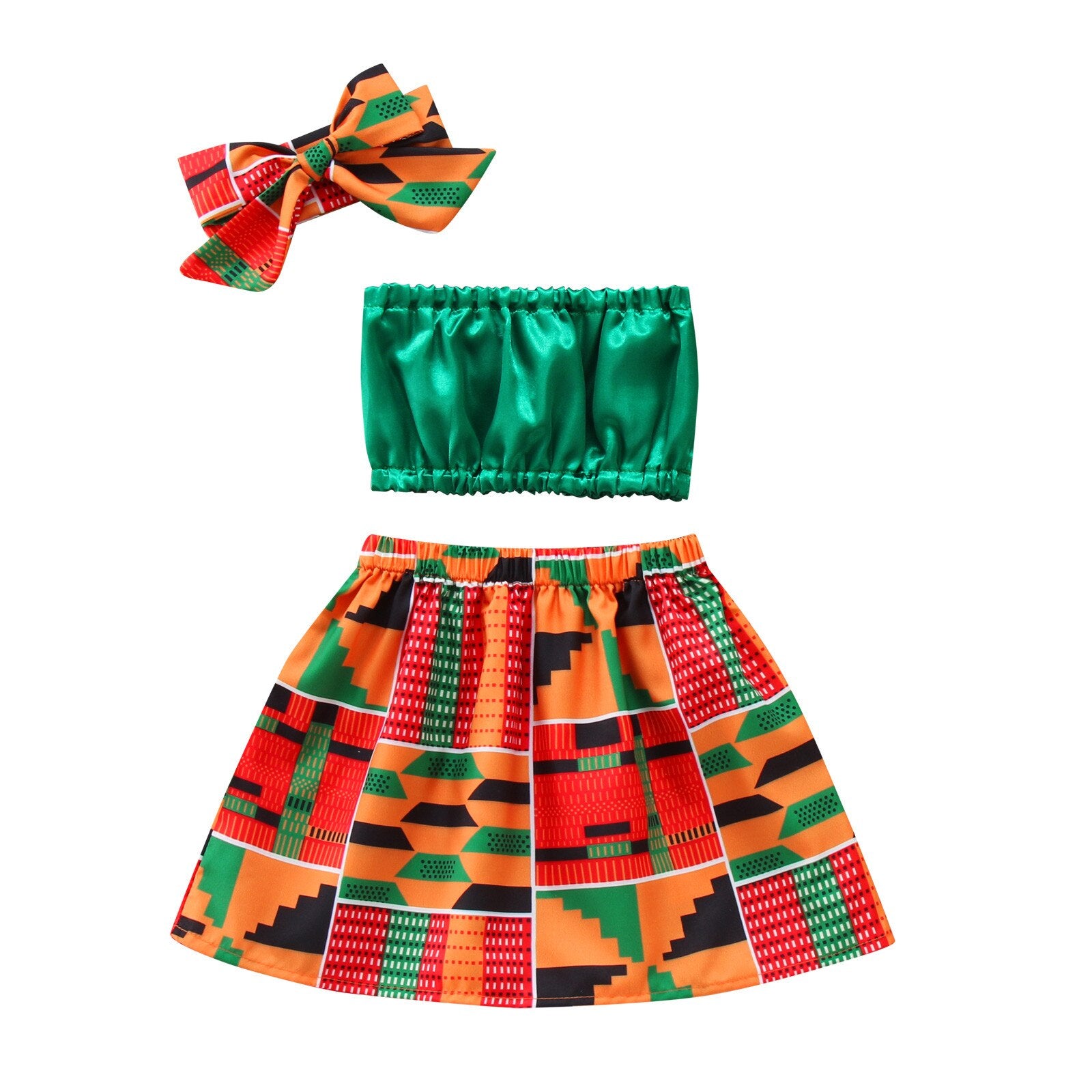 Toddler Baby Girls Summer African Style Vest Dashiki Skirts - Afro Fashion Hive