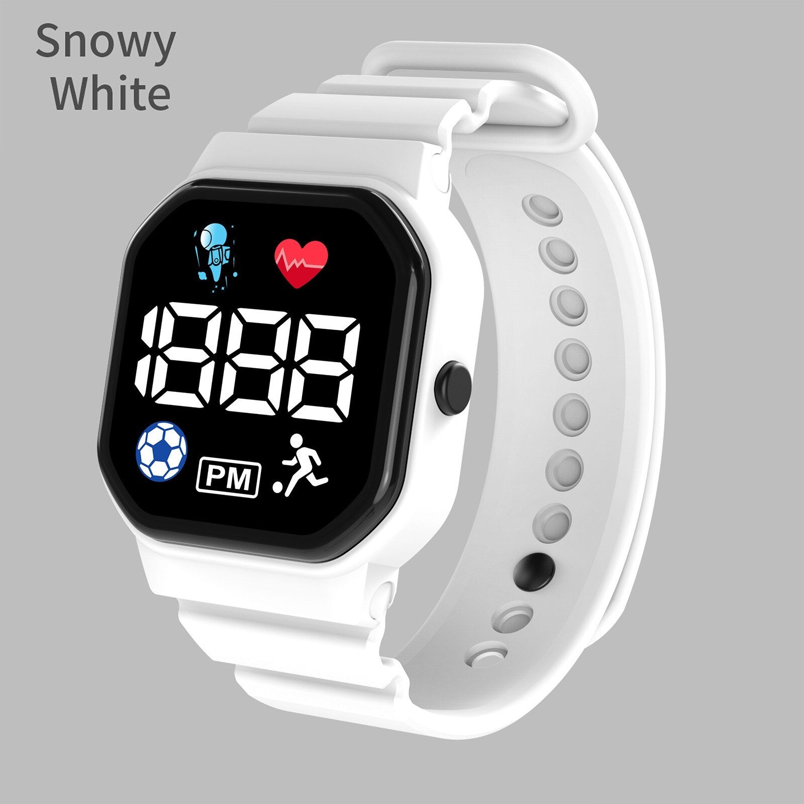 Children's Sports Acrylic Case Silicone Band Electronic LED Wristwatch - Afro Fashion Hive