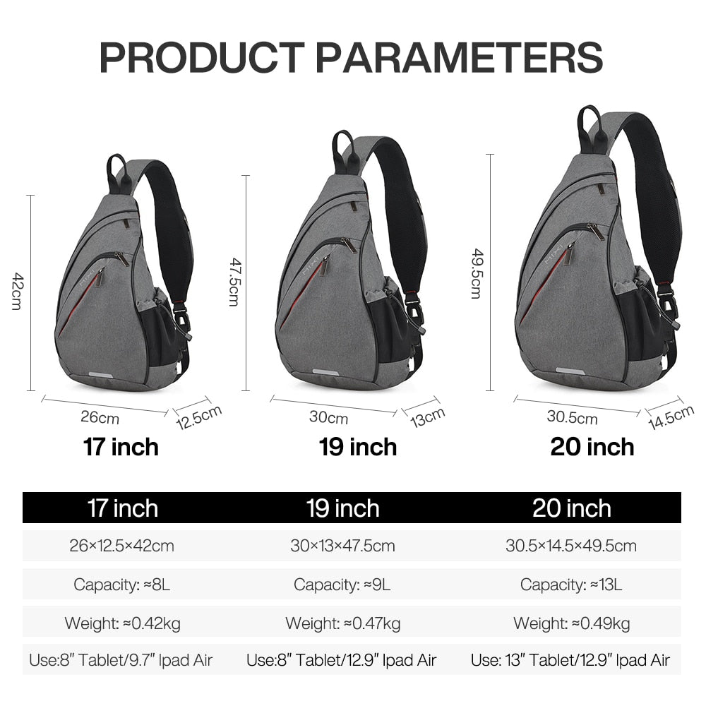 Men's One Shoulder Sling Bag Cycling Sports Travel Versatile Crossbody Backpack - Afro Fashion Hive