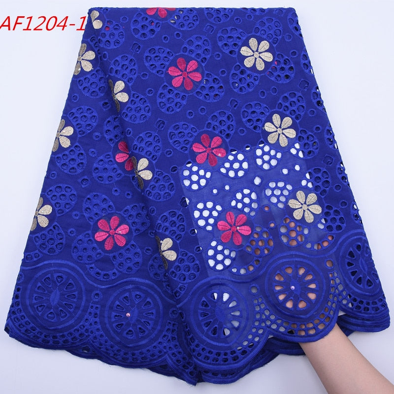 African Cheap High Quality Swiss Voile Lace Punch Cotton Lace Fabric - Afro Fashion Hive