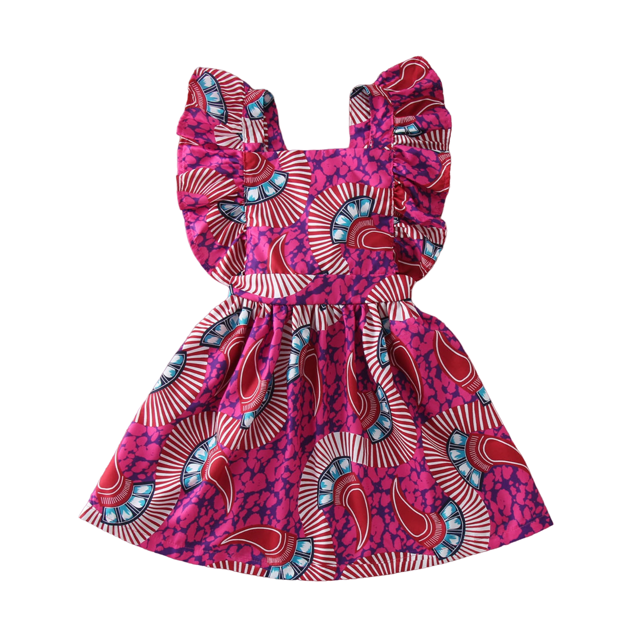 African Traditional Toddler Girls Summer Fly Sleeve Casual Party Dress - Afro Fashion Hive