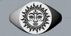 Vintage Stainless Steel Sun Face Punk Couple Aesthetic Rings For Women - Afro Fashion Hive