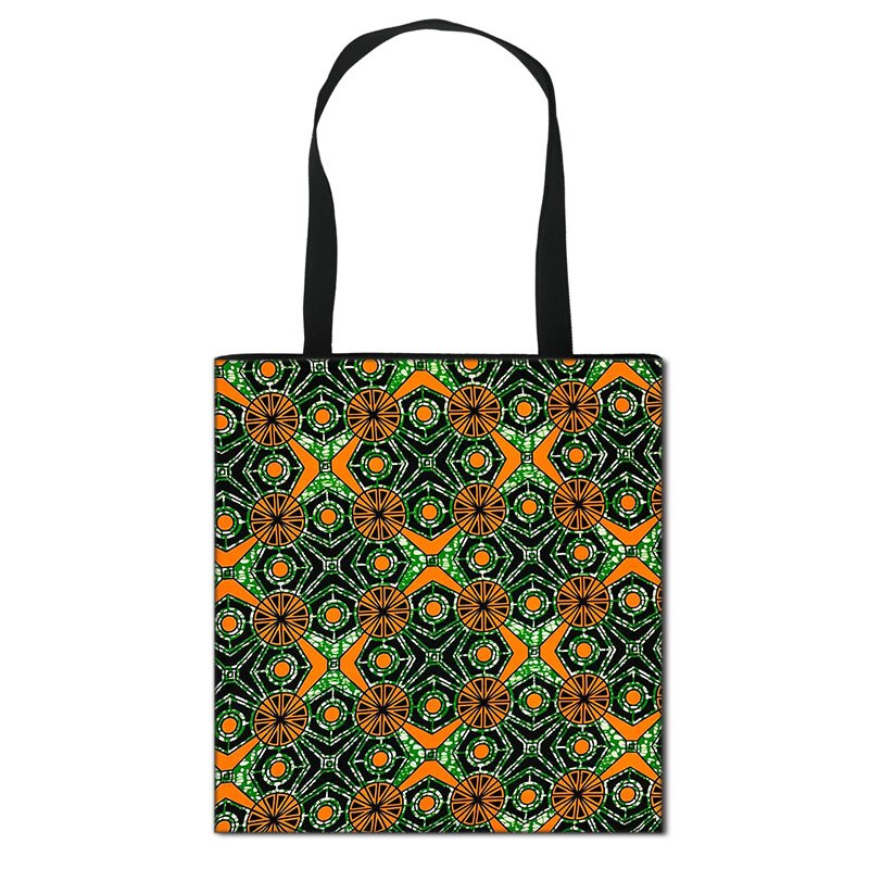 Women'S African Style Canvas Tote Traditional Printing Top-Handle Bag - Afro Fashion Hive