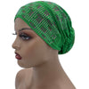 Women's Pleated Turban Cap with Padded Diamonds Design Elastic Headscarf