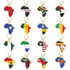 Golden Color Stainless Steel Hip-hop Africa Map Pendant Necklace