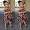 Kid Girl African Traditional Style Short Sleeve Off Shoulder Ankara Dress - Afro Fashion Hive
