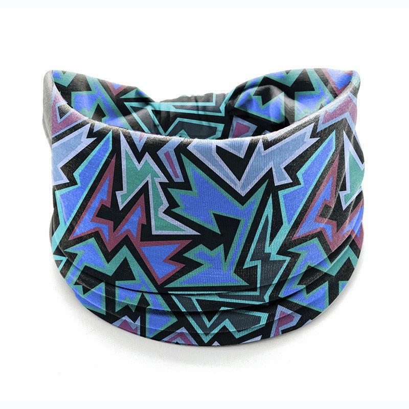 African Pattern Print Twist Style Salon Make Up Head Wrap Headband - Afro Fashion Hive