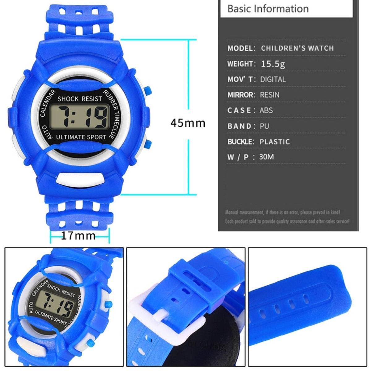 Outdoor Silicone Strap Led Digital Sports Kid's Quartz Watch - Afro Fashion Hive