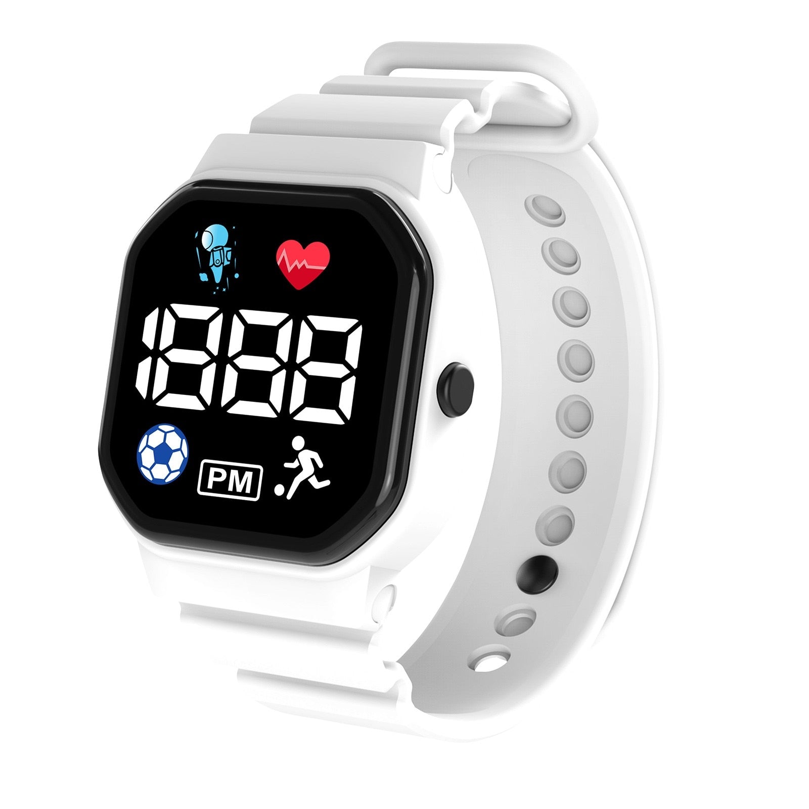 Children's Sports Acrylic Case Silicone Band Electronic LED Wristwatch - Afro Fashion Hive