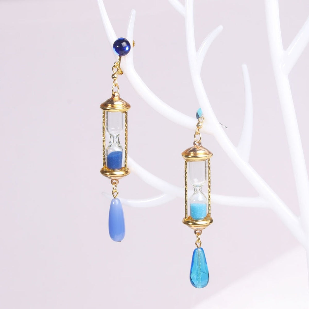 Anti-Allergic Anime The Case Study Of Vanitas Vanitas Blue Hourglass Drop Earrings - Afro Fashion Hive