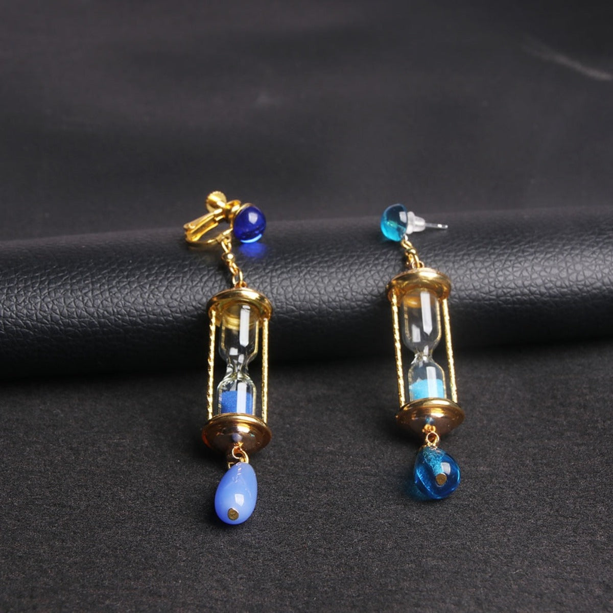 Anti-Allergic Anime The Case Study Of Vanitas Vanitas Blue Hourglass Drop Earrings - Afro Fashion Hive