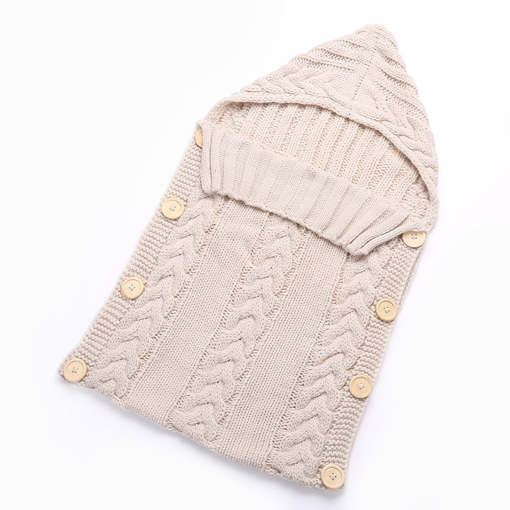 Baby Swaddle Wrap Warm Cotton Crochet Knitted Sleeping Bag - Afro Fashion Hive