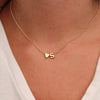 Tiny Dainty Heart Initial Personalized Letter Alloy Necklace - Afro Fashion Hive