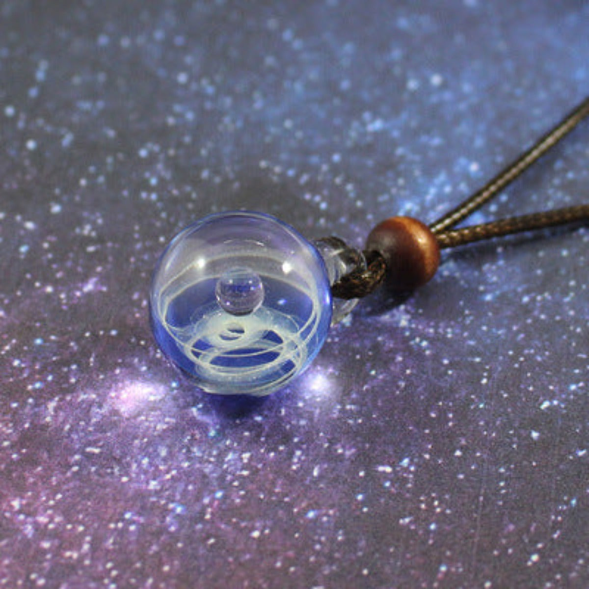 Men and Women Couples Confession Dream Starry Sky Glass Ball Cosmic Glass Pendant Necklace - Afro Fashion Hive