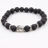 Natural Volcanic Scrubs Blue Pine Stone Buddha Head Bracelets - Afro Fashion Hive