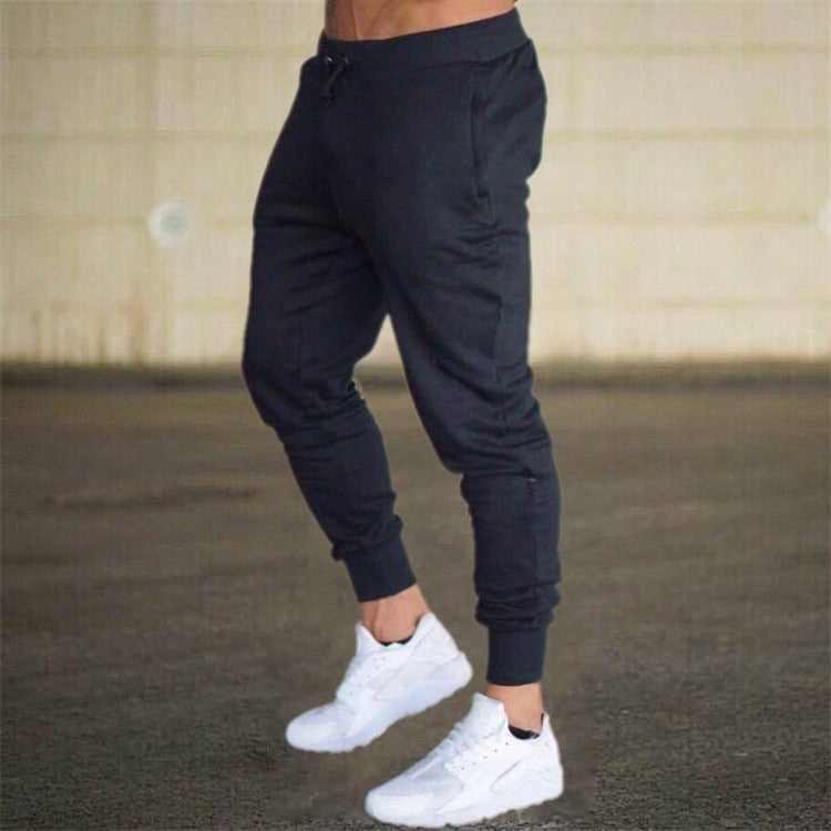 Men's Fitness Football Training Pants Slim Casual Running Trousers - Afro Fashion Hive