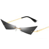 Men And Women Cat Eye Frameless Street Beat Sunglasses - Afro Fashion Hive