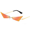 Men And Women Cat Eye Frameless Street Beat Sunglasses - Afro Fashion Hive