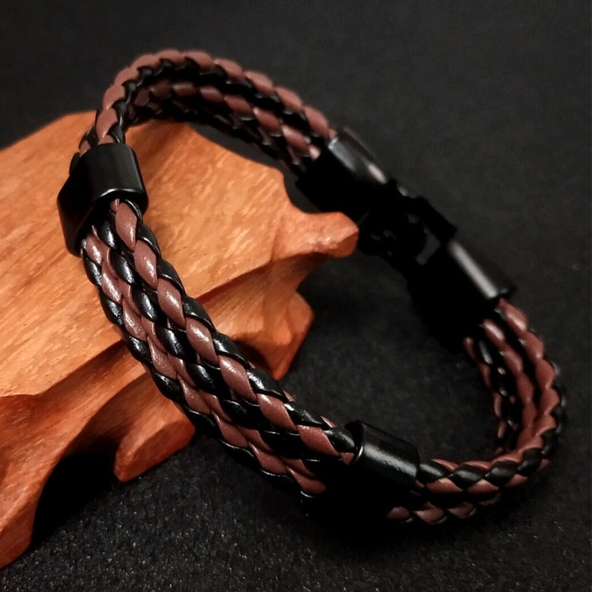 Triple Layers Braid Leather Anchor Charm Bracelets Bangles For Women Men - Afro Fashion Hive