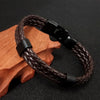 Triple Layers Braid Leather Anchor Charm Bracelets Bangles For Women Men - Afro Fashion Hive