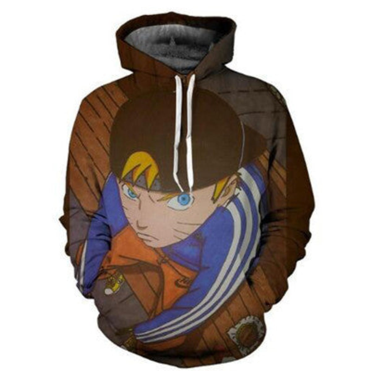 3D Printing Naruto Anime Dragon Ball Hooded Anime Pocket Sweater - Afro Fashion Hive