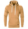 Men'S Autumn And Winter Solid Color Long-Sleeved Hooded Sweater - Afro Fashion Hive