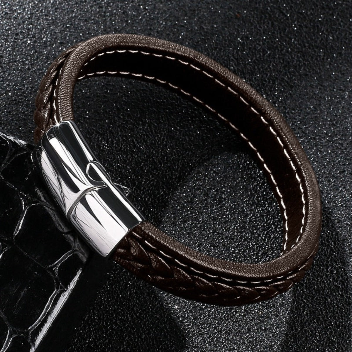 Men'S And Women'S High-End Stitching Hand-Knitted Leather Bracelet - Afro Fashion Hive