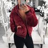 Women'S Autumn And Winter Hooded Bunny Fur Imitation Plush Jacket - Afro Fashion Hive