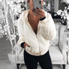 Women'S Autumn And Winter Hooded Bunny Fur Imitation Plush Jacket - Afro Fashion Hive