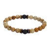 Moonstone Bead Tibetan Buddha Natural Flashing Volcanic Stone Black Bracelet - Afro Fashion Hive