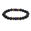 Moonstone Bead Tibetan Buddha Natural Flashing Volcanic Stone Black Bracelet - Afro Fashion Hive