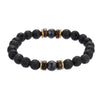 Moonstone Bead Tibetan Buddha Natural Flashing Volcanic Stone Black Bracelet - Afro Fashion Hive