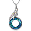 Women Colorful Crystal Peacock Gradient Ethnic Style Necklace - Afro Fashion Hive