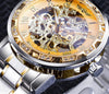 Men's Fashion Casual Popular Hollow Rhinestone Manual Mechanical Watch - Afro Fashion Hive