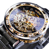 Men's Fashion Casual Popular Hollow Rhinestone Manual Mechanical Watch - Afro Fashion Hive