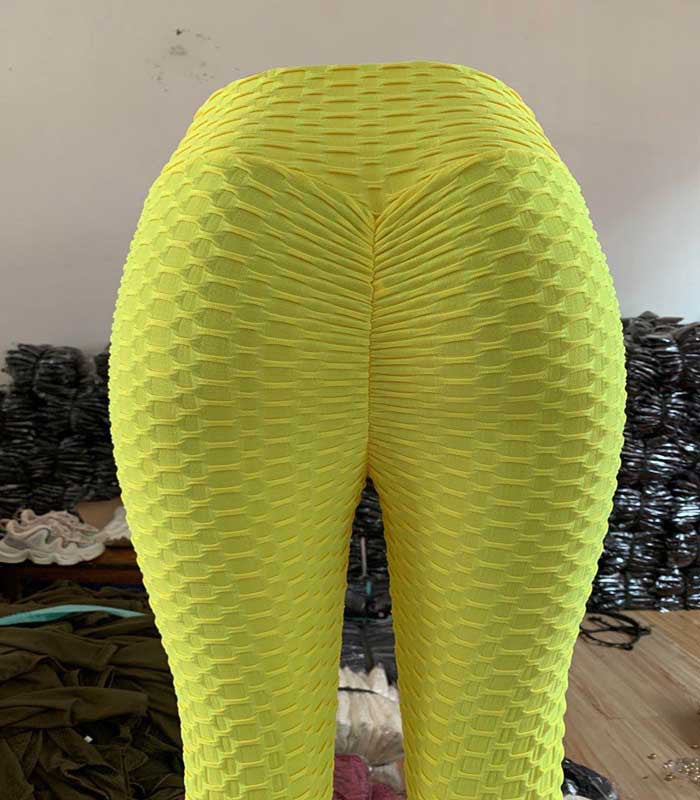 Women High-Elastic Bonus Explosion Jacquard Yoga Pants Sports Tight Leggings - Afro Fashion Hive