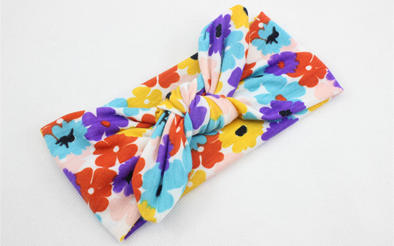 Children's Cross Bohemian Print High Quality Soft Hair Band - Afro Fashion Hive