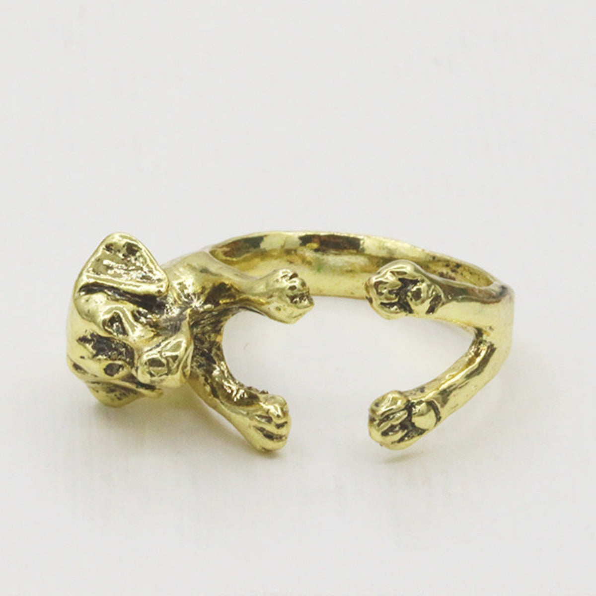 Korean Version Of The Cute Zodiac Cocker Span Puppy Index Finger Ring - Afro Fashion Hive