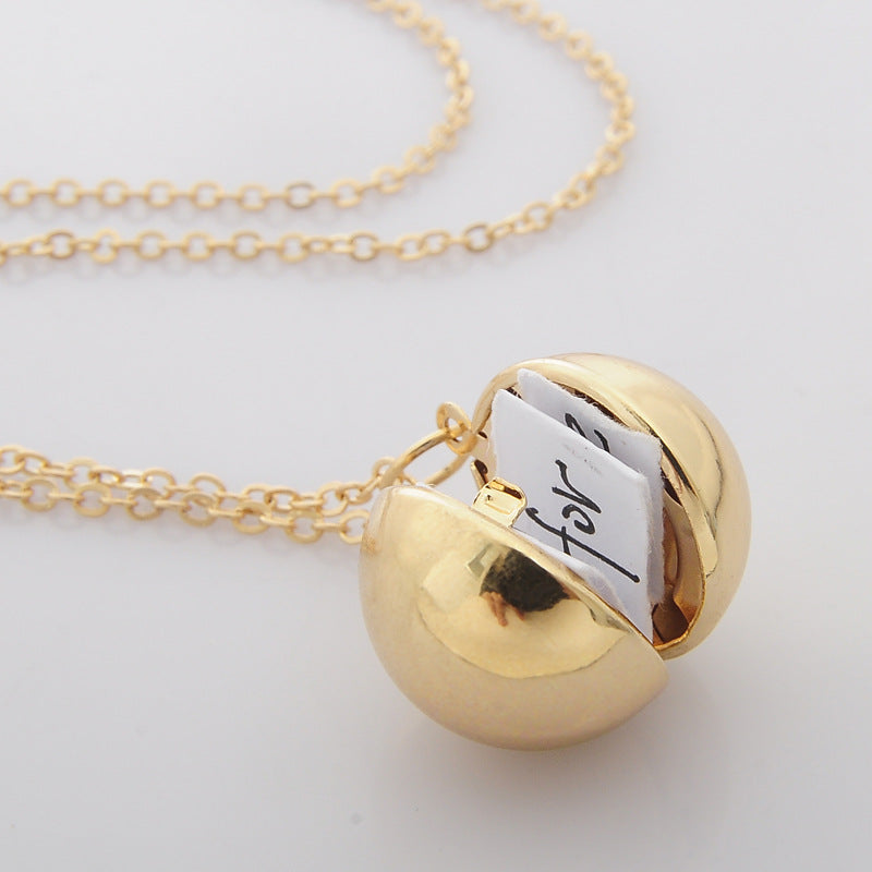 Secret Information Ball Small Phase Box Customize Necklace - Afro Fashion Hive