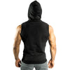 Men's Lace Hooded Solid Color Cardigan Sleeveless Sweater Vest - Afro Fashion Hive