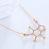 Hollow Hexagon Polygon Pendant Alloy Jewelry Necklace - Afro Fashion Hive