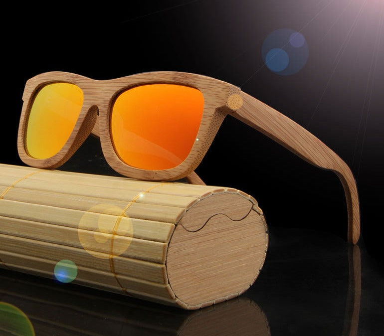 Polarized Wooden Vintage Bamboo Polarized Sunglasses - Afro Fashion Hive