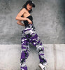 Camouflage Print Tooling Denim Eye-Catching Casual Harem Pants - Afro Fashion Hive