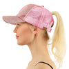 Women Snapback High Quality Breathable Mesh Glitter Ponytail Baseball Cap - Afro Fashion Hive