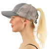 Women Snapback High Quality Breathable Mesh Glitter Ponytail Baseball Cap - Afro Fashion Hive