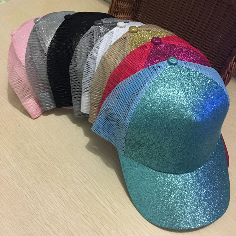 Women Snapback High Quality Breathable Mesh Glitter Ponytail Baseball Cap - Afro Fashion Hive