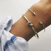 Women'S Arrow Knotted Open Bracelet Big Street Shooting Set - Afro Fashion Hive