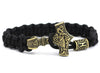 Men'S Nordic Thor'S Hammer Woven Viking Personality Random Beads Bracelet - Afro Fashion Hive