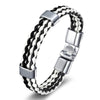 Triple Layers Braid Leather Anchor Charm Bracelets Bangles For Women Men - Afro Fashion Hive