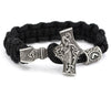 Men'S Nordic Thor'S Hammer Woven Viking Personality Random Beads Bracelet - Afro Fashion Hive